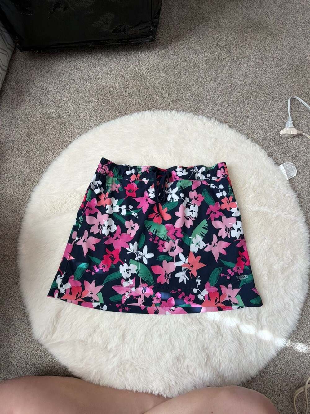 Speedo Women's UPF50+ Water Resistant 4 Way Stretch Swim Skort Skirt Floral